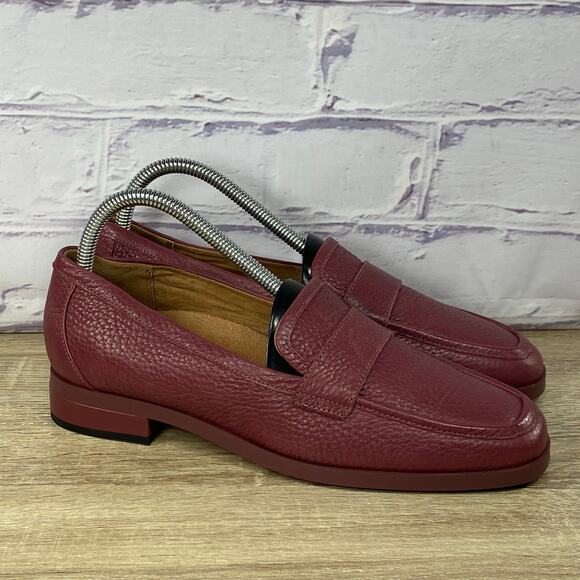 Vionic Sellah Shiraz Mauve Loafers Women's Size 8 Comfort Leather Slip On Shoes - Picture 1 of 8